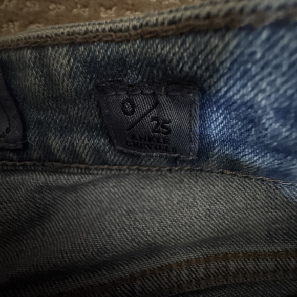 Lucky‎ Brand Embroidered Ava skinny ankle cheville jeans blue denim size 0 / 25 - Picture 9 of 16